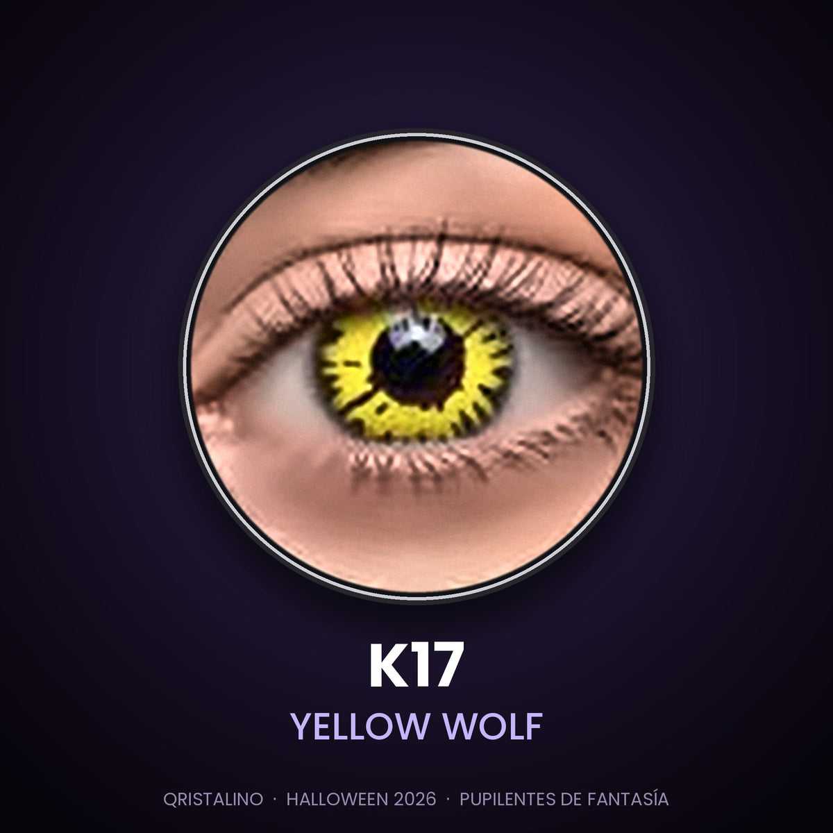 Pupilentes de fantasía Halloween K17 Yellow Wolf – Qristalino México