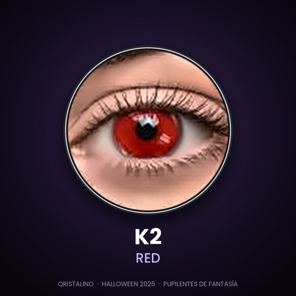 Pupilentes de fantasía Halloween K2 Red – Qristalino México