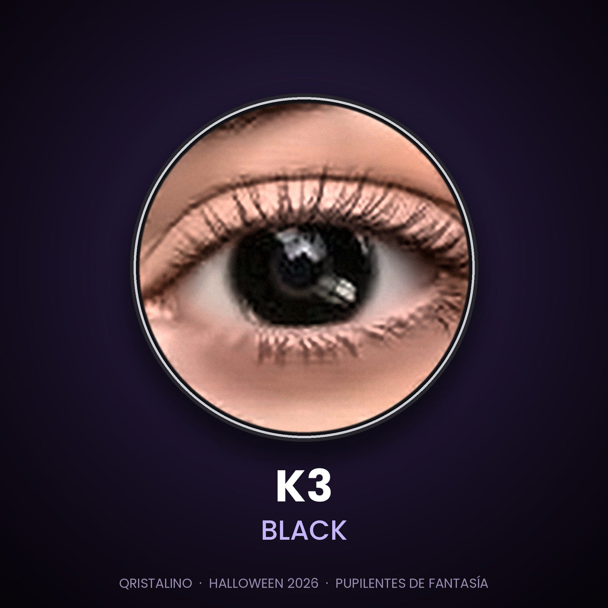 Pupilentes de fantasía Halloween K3 Black – Qristalino México