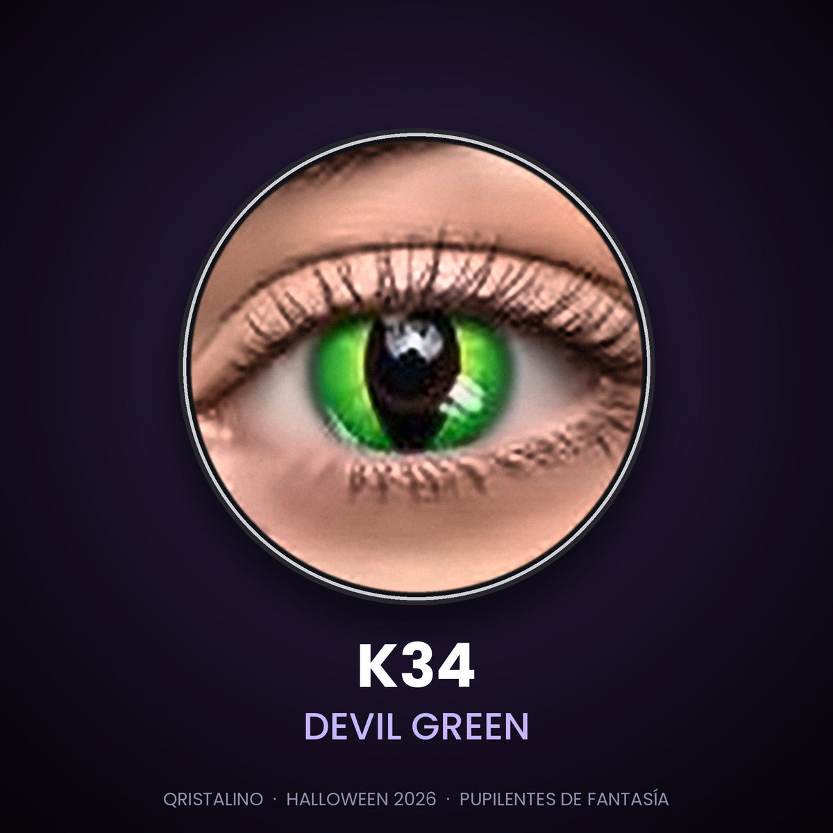 Pupilentes de fantasía Halloween K34 Devil Green – Qristalino México