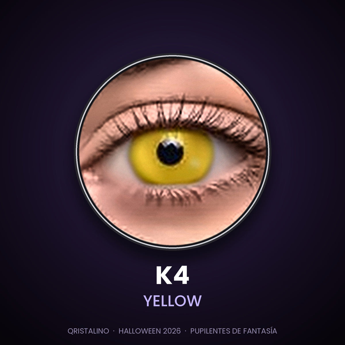 Pupilentes de fantasía Halloween K4 Yellow – Qristalino México