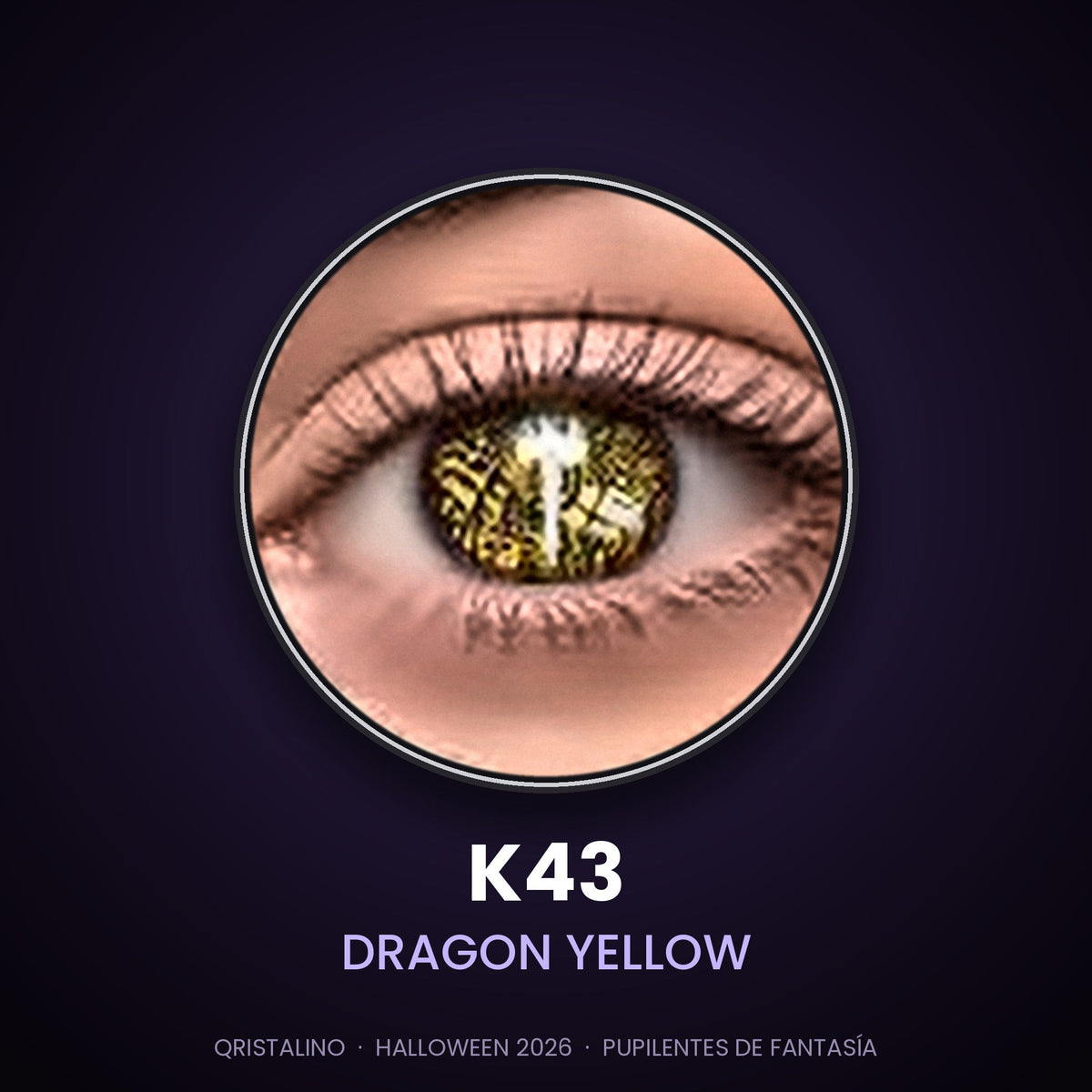 Pupilentes de fantasía Halloween K43 Dragon Yellow – Qristalino México