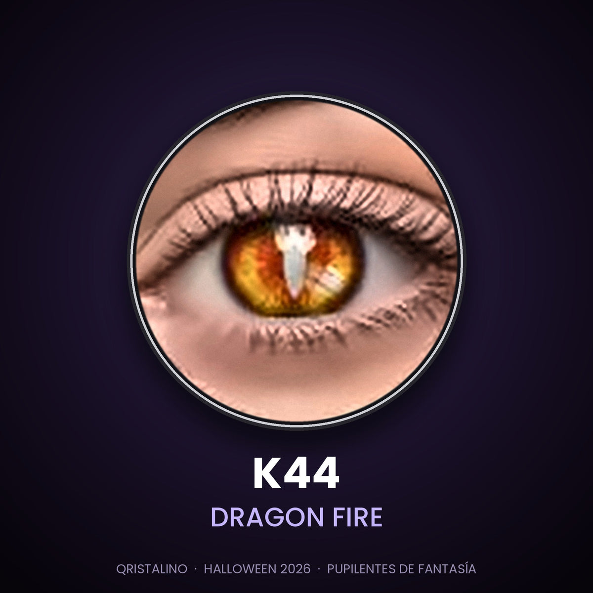 Pupilentes de fantasía Halloween K44 Dragon Fire – Qristalino México