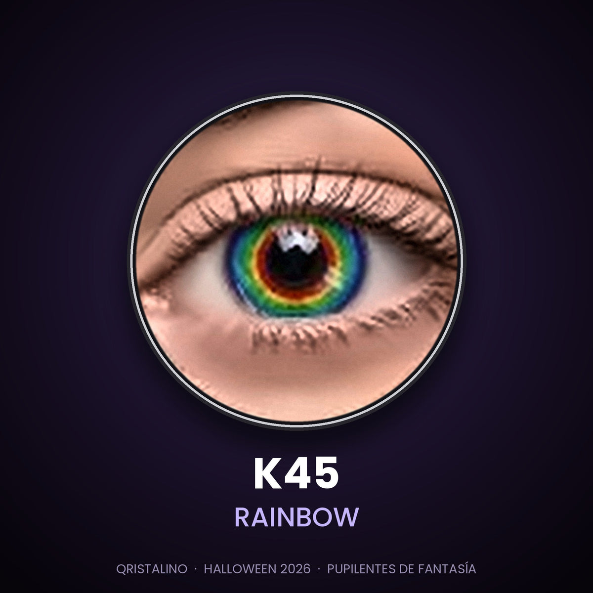 Pupilentes de fantasía Halloween K45 Rainbow – Qristalino México