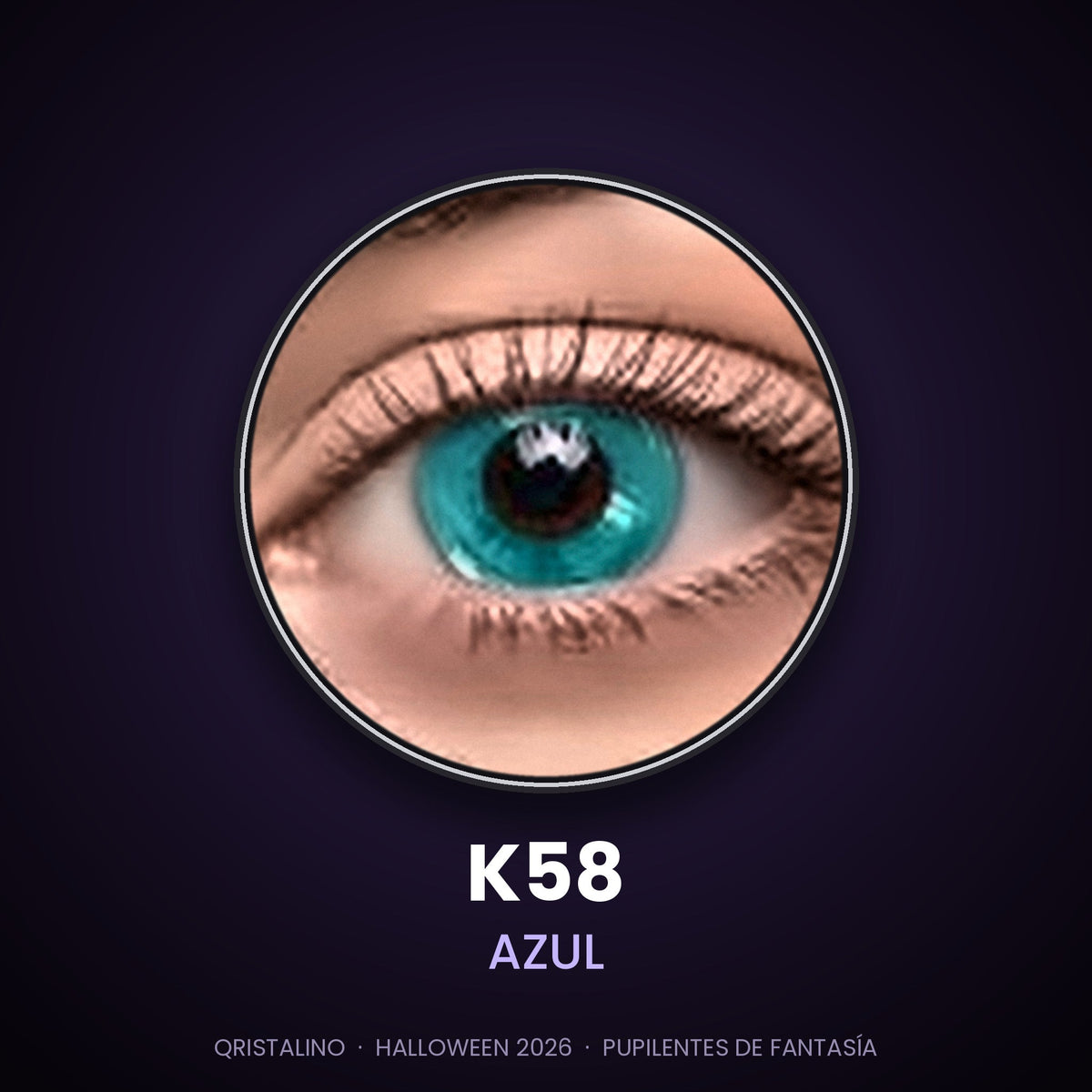Pupilentes de fantasía Halloween K58 Azul – Qristalino México