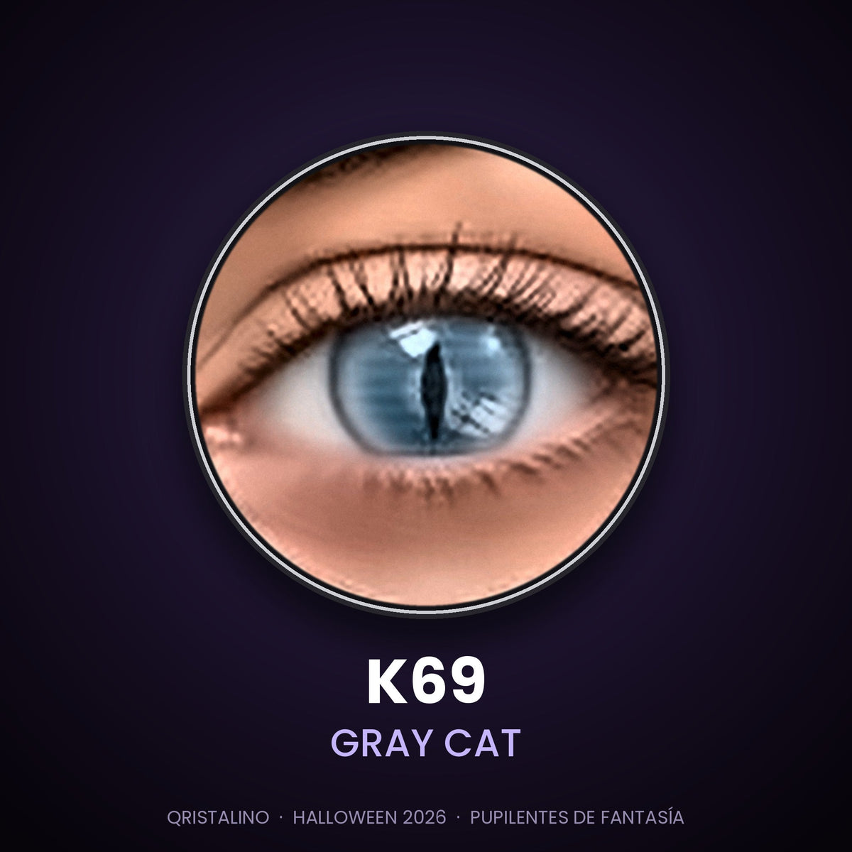 Pupilentes de fantasía Halloween K69 Gray Cat – Qristalino México