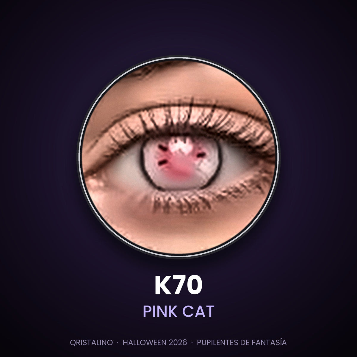 Pupilentes de fantasía Halloween K70 Pink Cat – Qristalino México