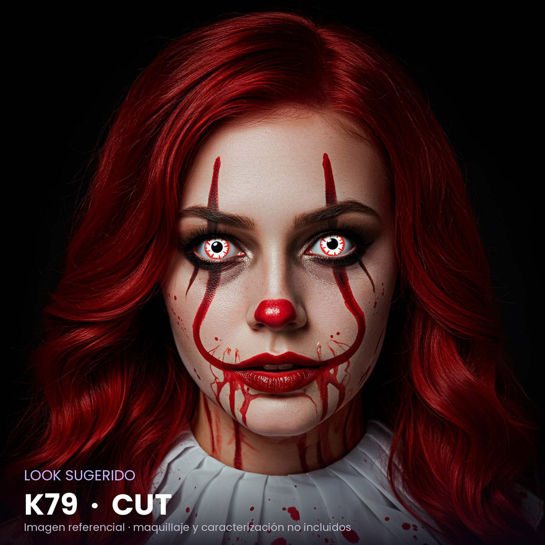 Look sugerido con pupilentes K79 Cut – imagen referencial
