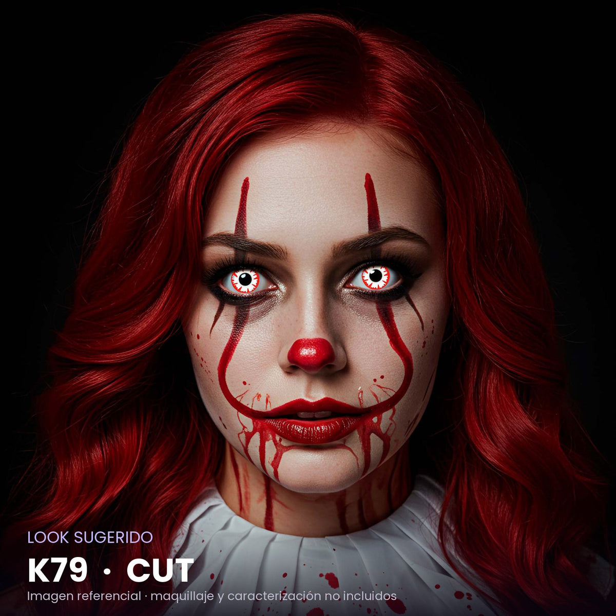 Look sugerido con pupilentes K79 Cut – imagen referencial
